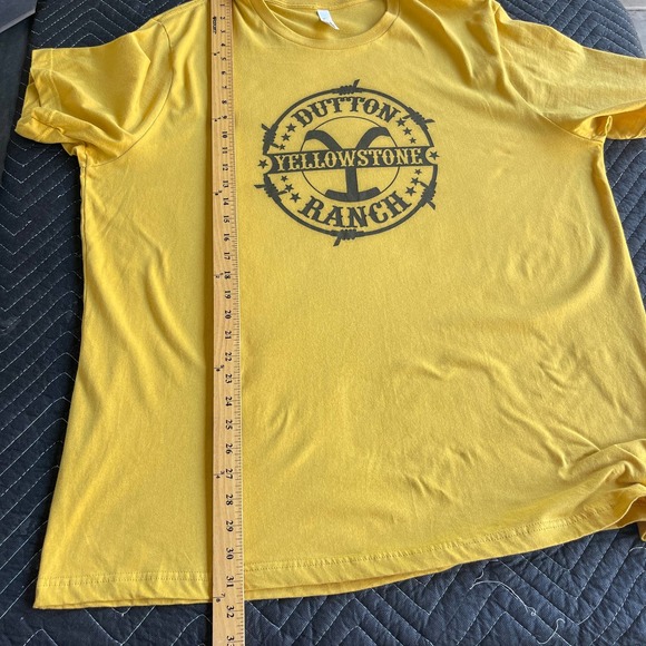 Bella Canvas Yellowstone‎ Shirt Womens Plus Size 2X XXL Yellow Dutton Ranch - Picture 9 of 10